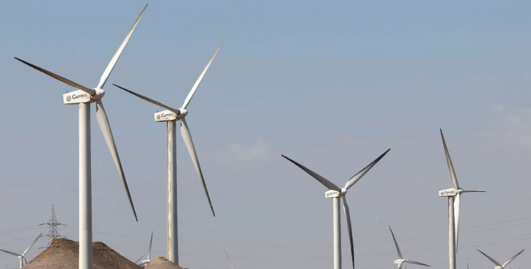 مزرعة لطاقة الرياح في مصر